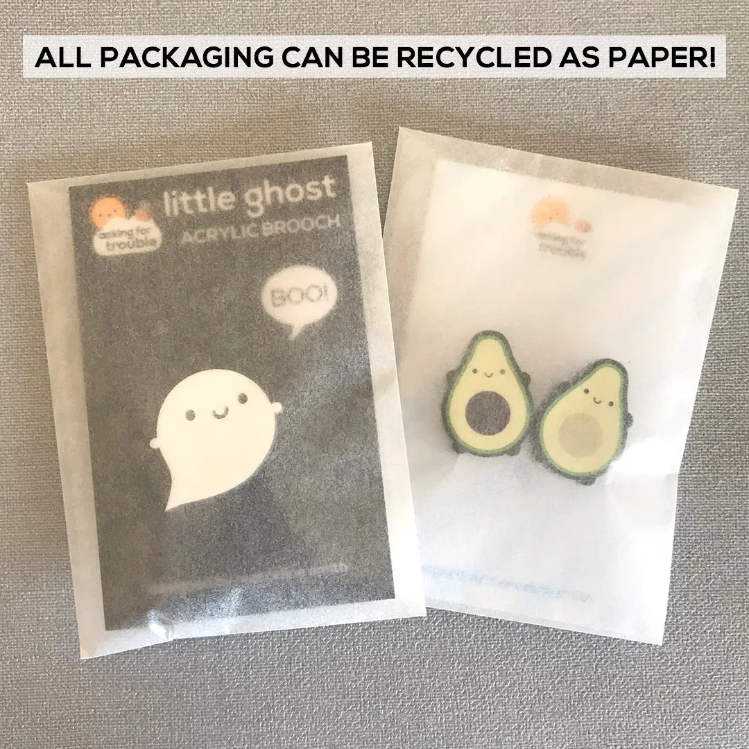 Glow in the Dark Ghost Brooches