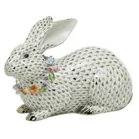 Gray Bunny With Garland