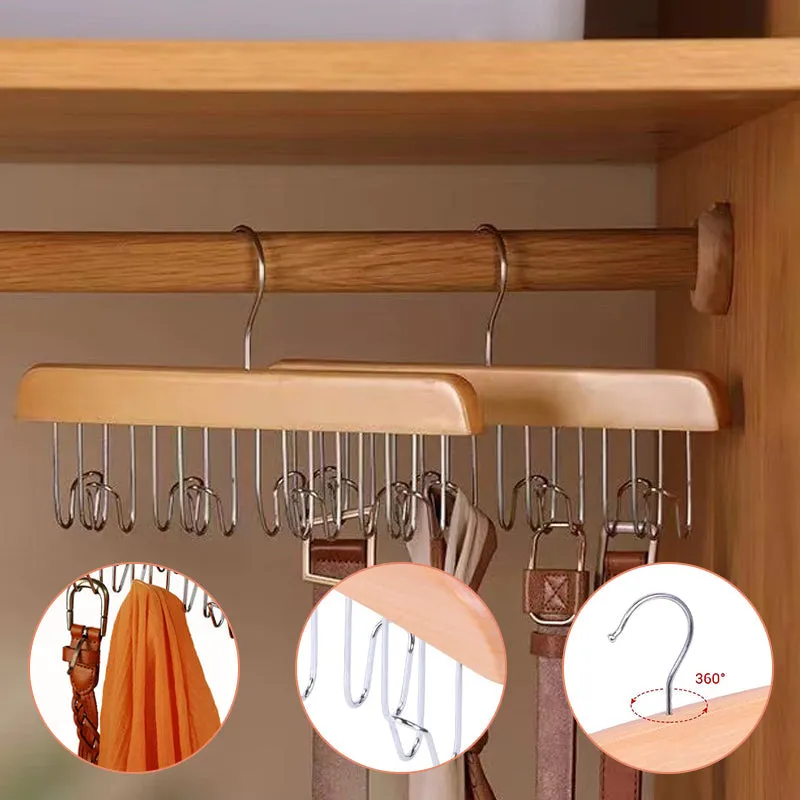 Hanger for ties and belts - organized storage