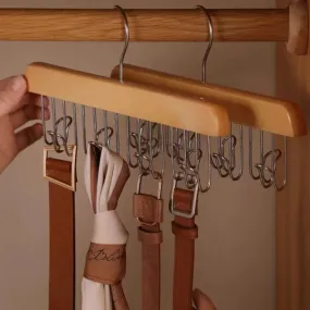 Hanger for ties and belts - organized storage