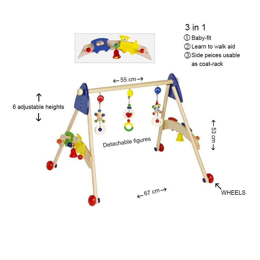 Heimess 3-in-1 Baby Gym and Walking Train