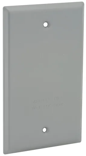 Hubbell 5173-0 Cover, 4-17/32 in L, 2-25/32 in W, Aluminum, Gray, Powder-Coated :EA: QUANTITY: 1