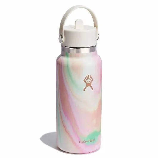 Hydro Flask 32 oz Wide Mouth with Flex Straw Cap Color: Sugar Crush Limited Edition