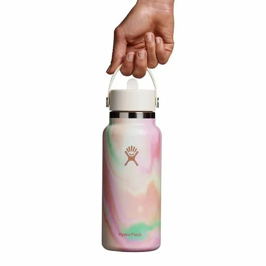 Hydro Flask 32 oz Wide Mouth with Flex Straw Cap Color: Sugar Crush Limited Edition