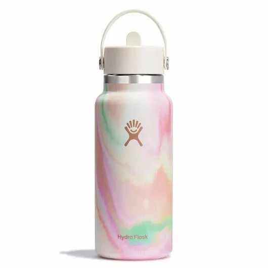 Hydro Flask 32 oz Wide Mouth with Flex Straw Cap Color: Sugar Crush Limited Edition