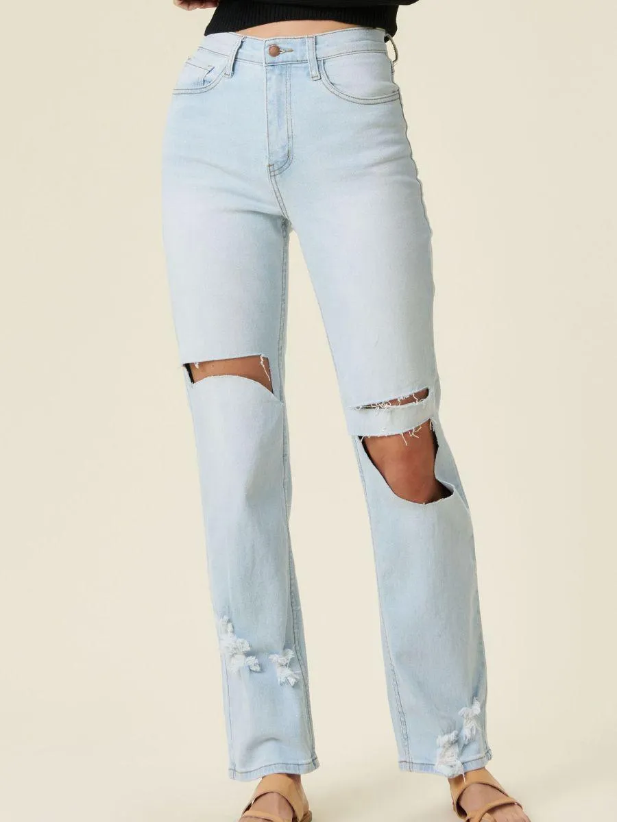 Jagged Edge High-Rise Wide Fit Jeans