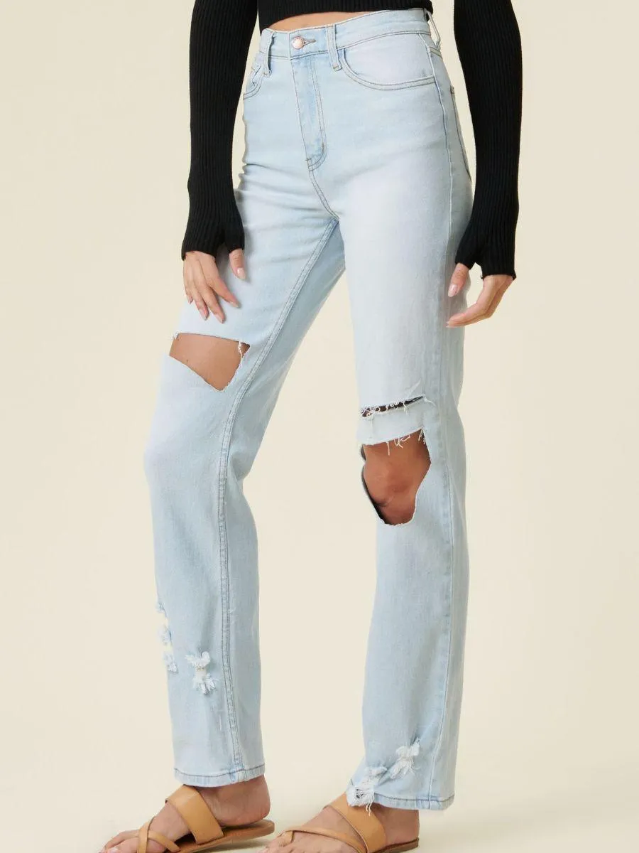 Jagged Edge High-Rise Wide Fit Jeans