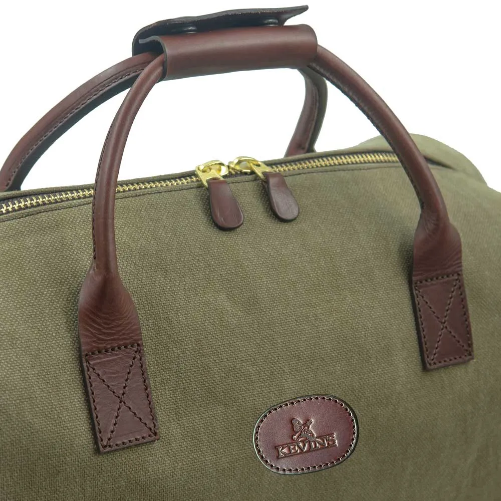 Kevin's Holdall Canvas & Leather Duffle Bag