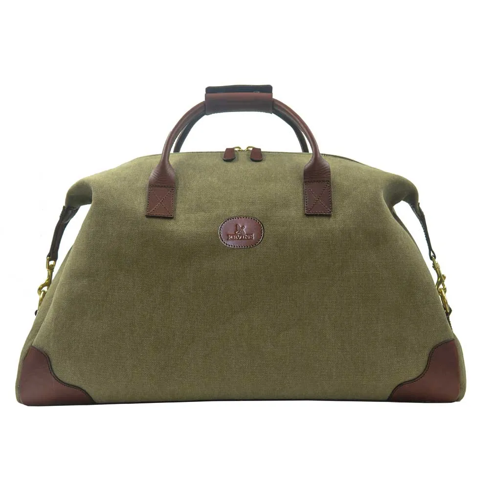 Kevin's Holdall Canvas & Leather Duffle Bag