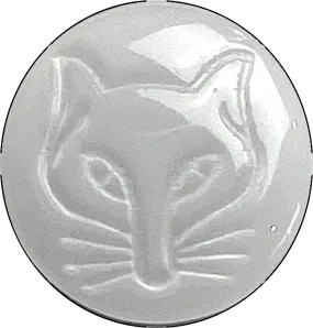 LAST ONES, Gray Fox Vintage Glass Buttons, Pre-WWII, 1/2" New Old Stock, Per Button #BK-405