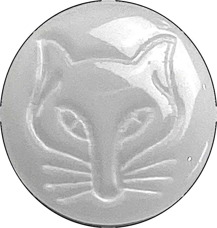 LAST ONES, Gray Fox Vintage Glass Buttons, Pre-WWII, 1/2" New Old Stock, Per Button #BK-405