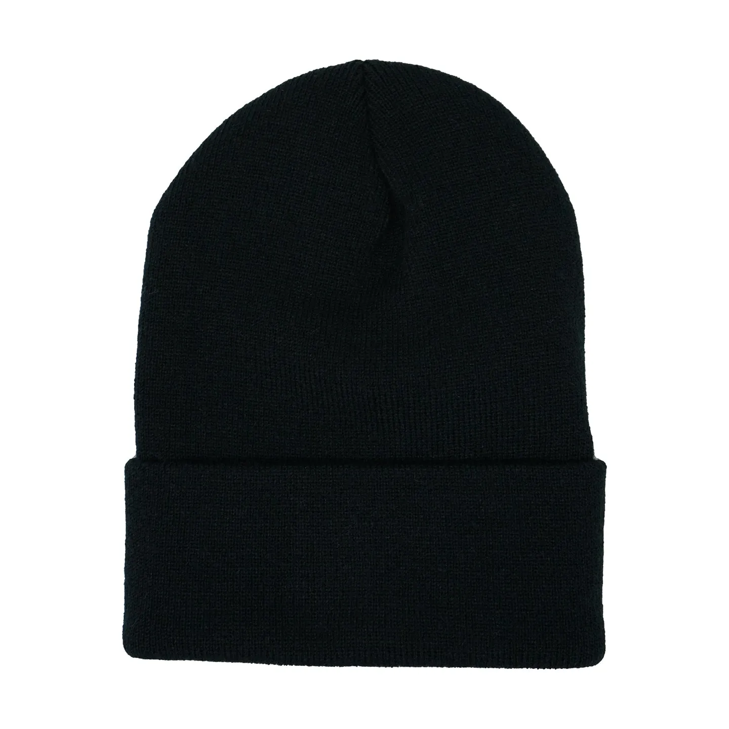 LEATHER ON BLACK BEANIE