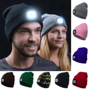 LED Knit Beanie with Hip-Hop Style