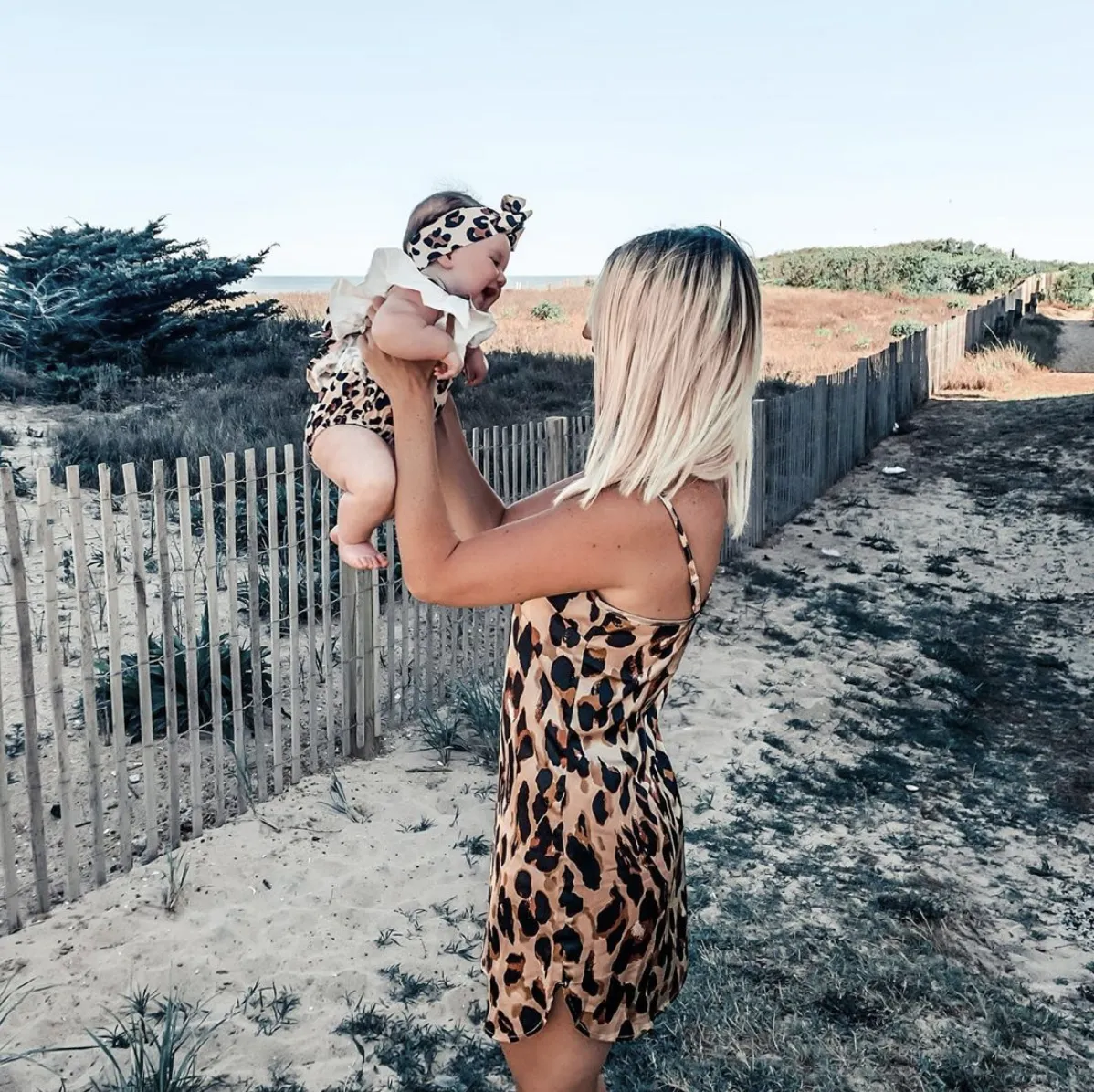 LEOPARD Overall Romper with Headband