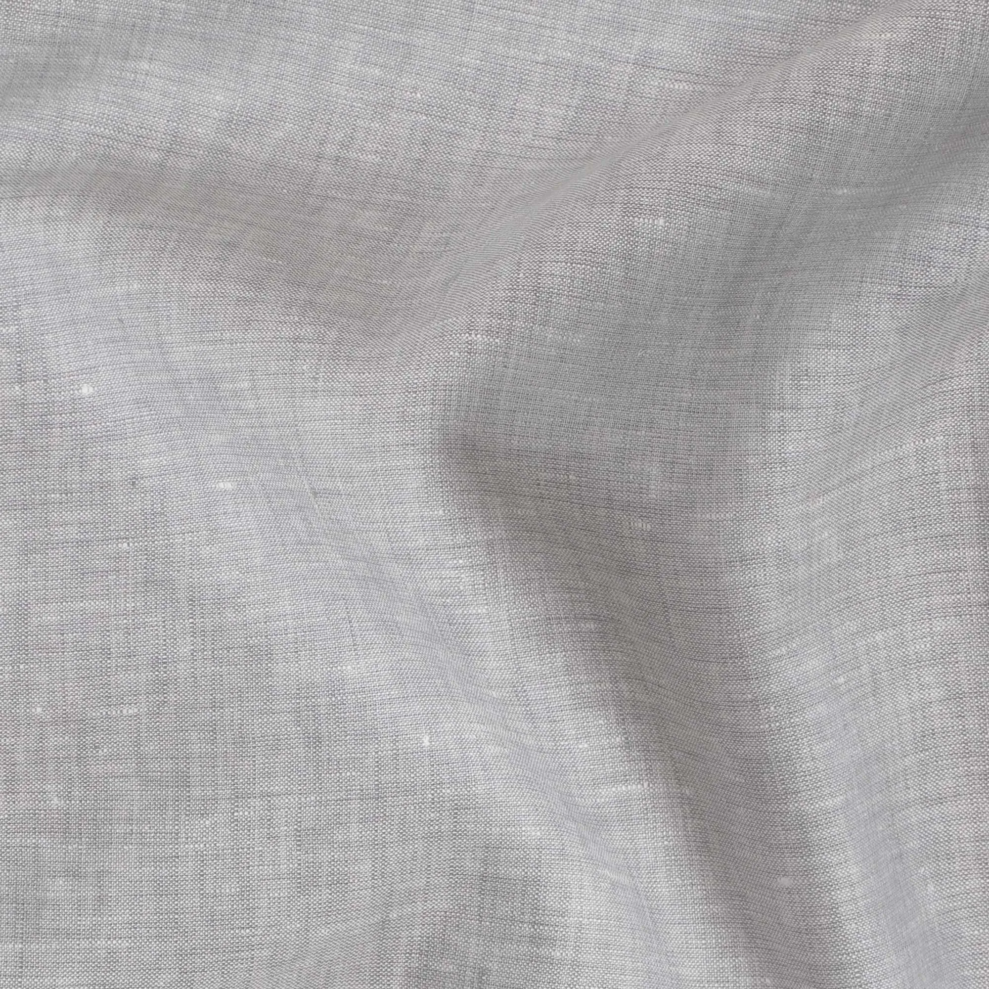 Light Grey Plain Premium Pure Linen Fabric - 60 Lea Quality, 140 cm Width-D19939