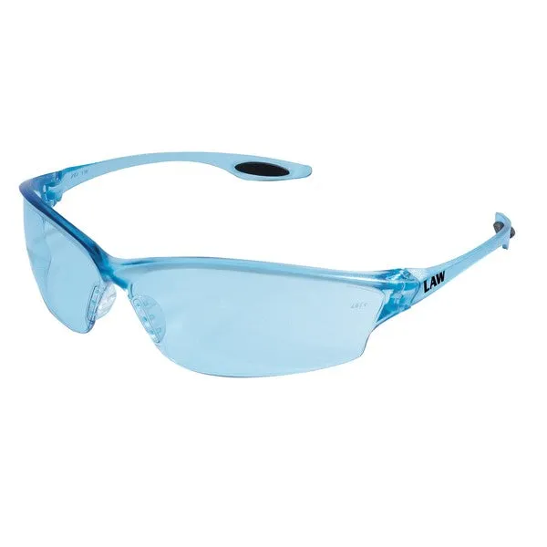 LW213 MCR Safety Law LW2 Series Safety Glasses, Light Blue Lens