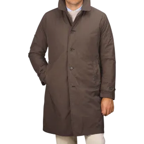 Marrone Brown Micro Nylon Thermore Coat