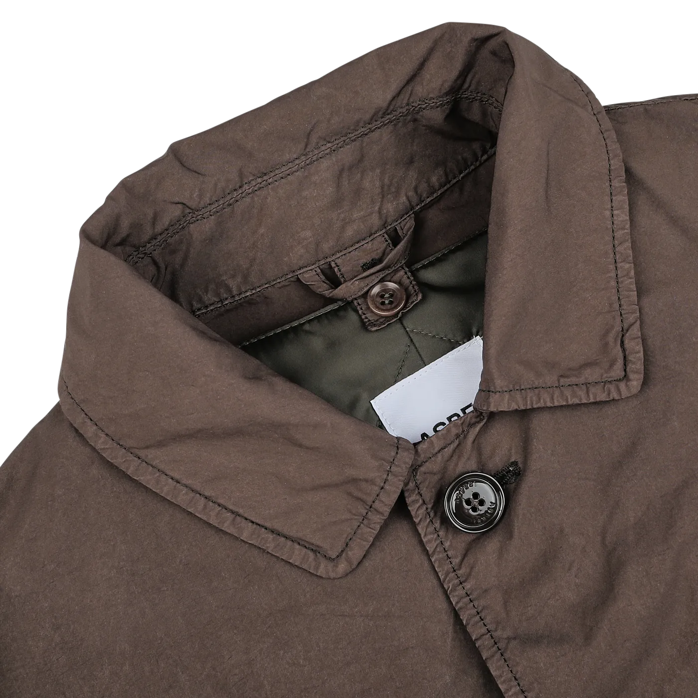 Marrone Brown Micro Nylon Thermore Coat