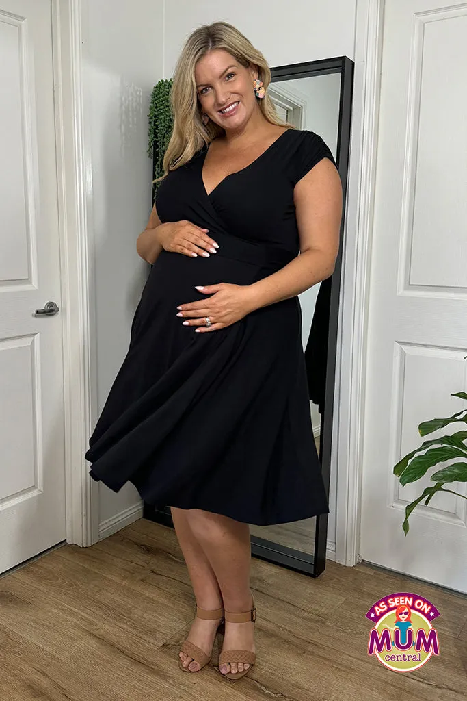 Maternity Wrap Dress - Black