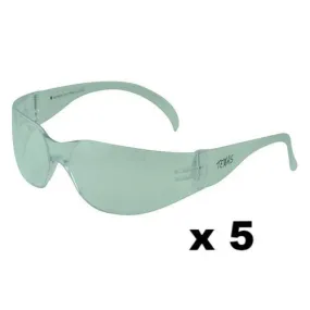 MAXISAFE Texas Safety Glasses AS/NZS1337 Anti Scratch Fog Coating Clear x 5 Pack