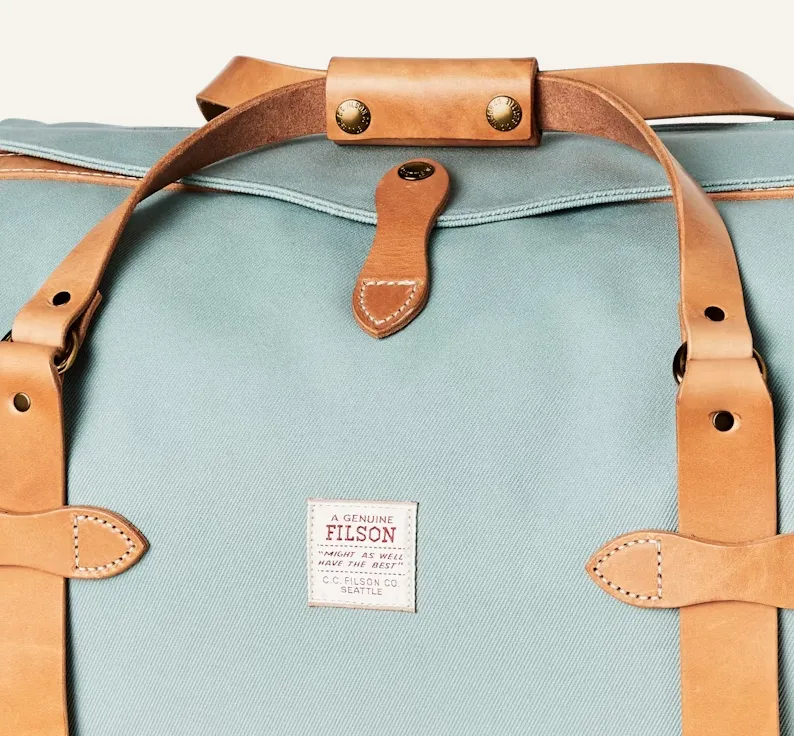 Medium Duffle in Rugged Twill - Lake Green