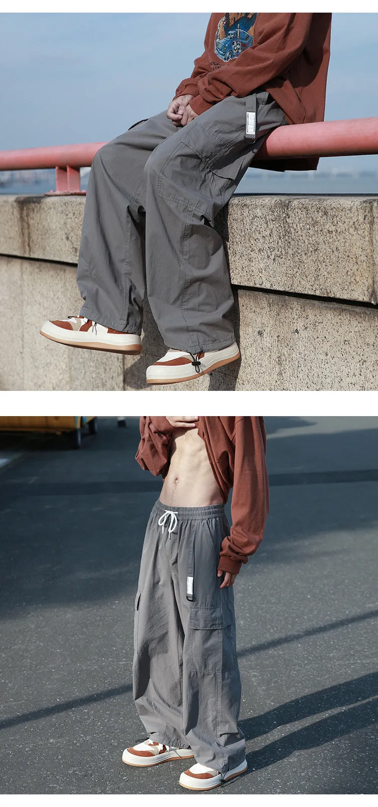 Men's Summer American Retro Loose Casual Pants