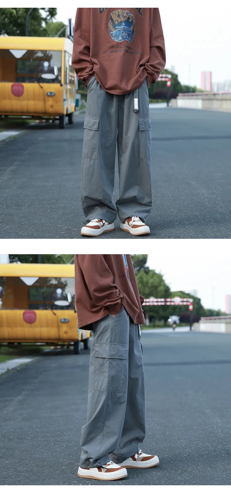 Men's Summer American Retro Loose Casual Pants