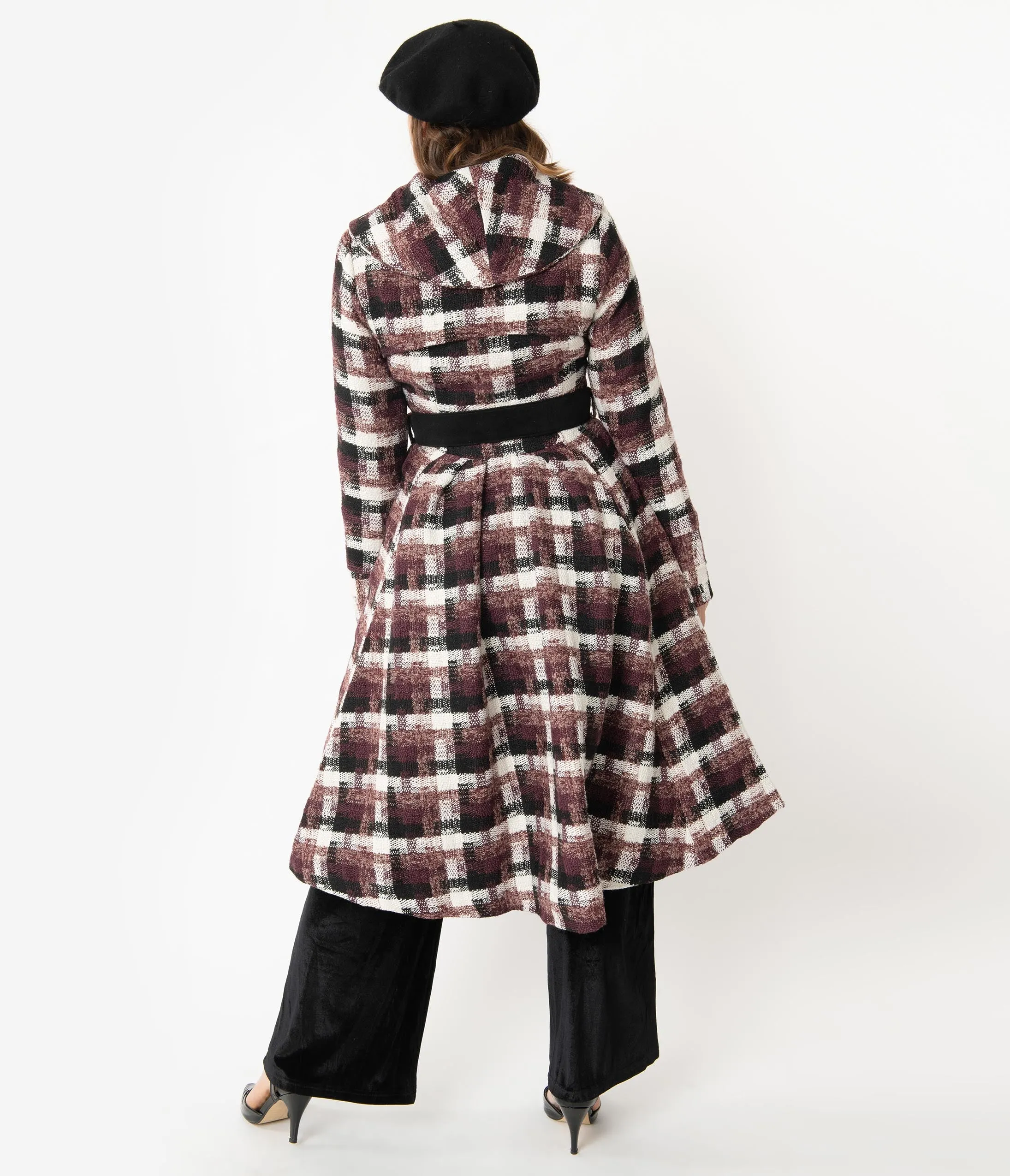 Miss Candyfloss Plaid Belted Teagan Coat