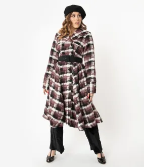 Miss Candyfloss Plaid Belted Teagan Coat