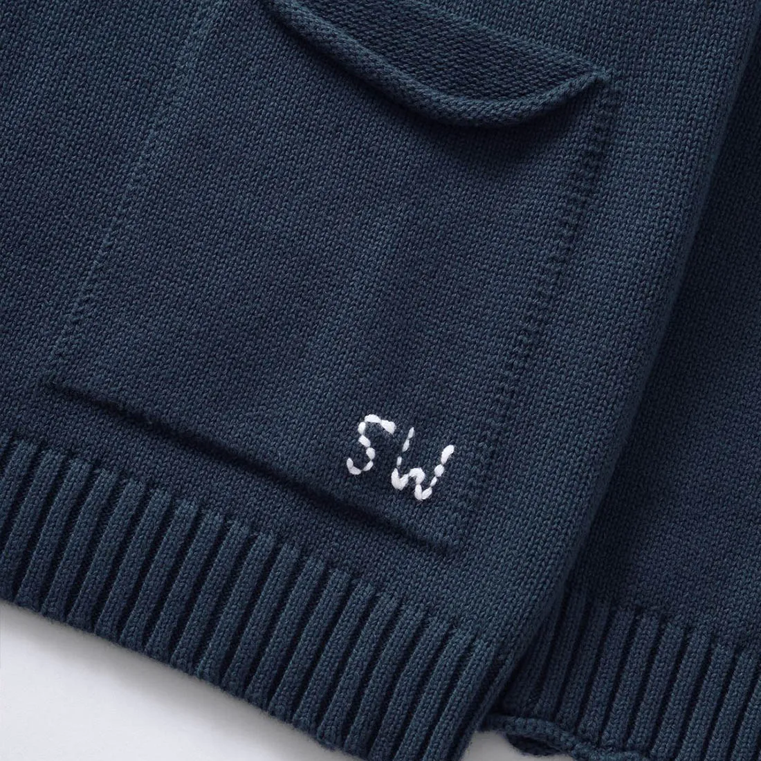 Mock Smock Sweater - Navy