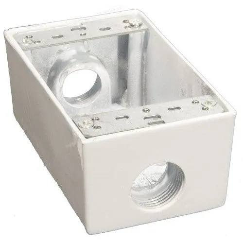 Morris Products 36022 WP Box 3-3/4 inch Holes White