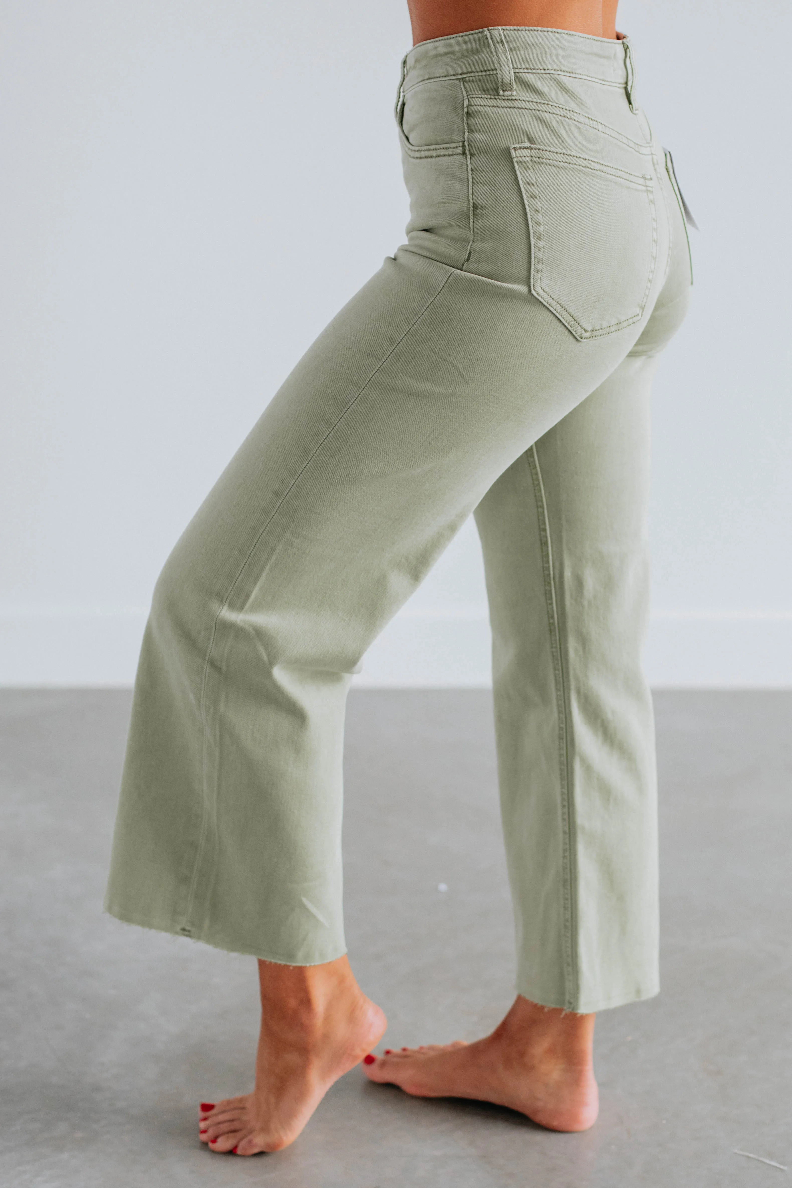 Olivia Vervet Jeans - Light Olive