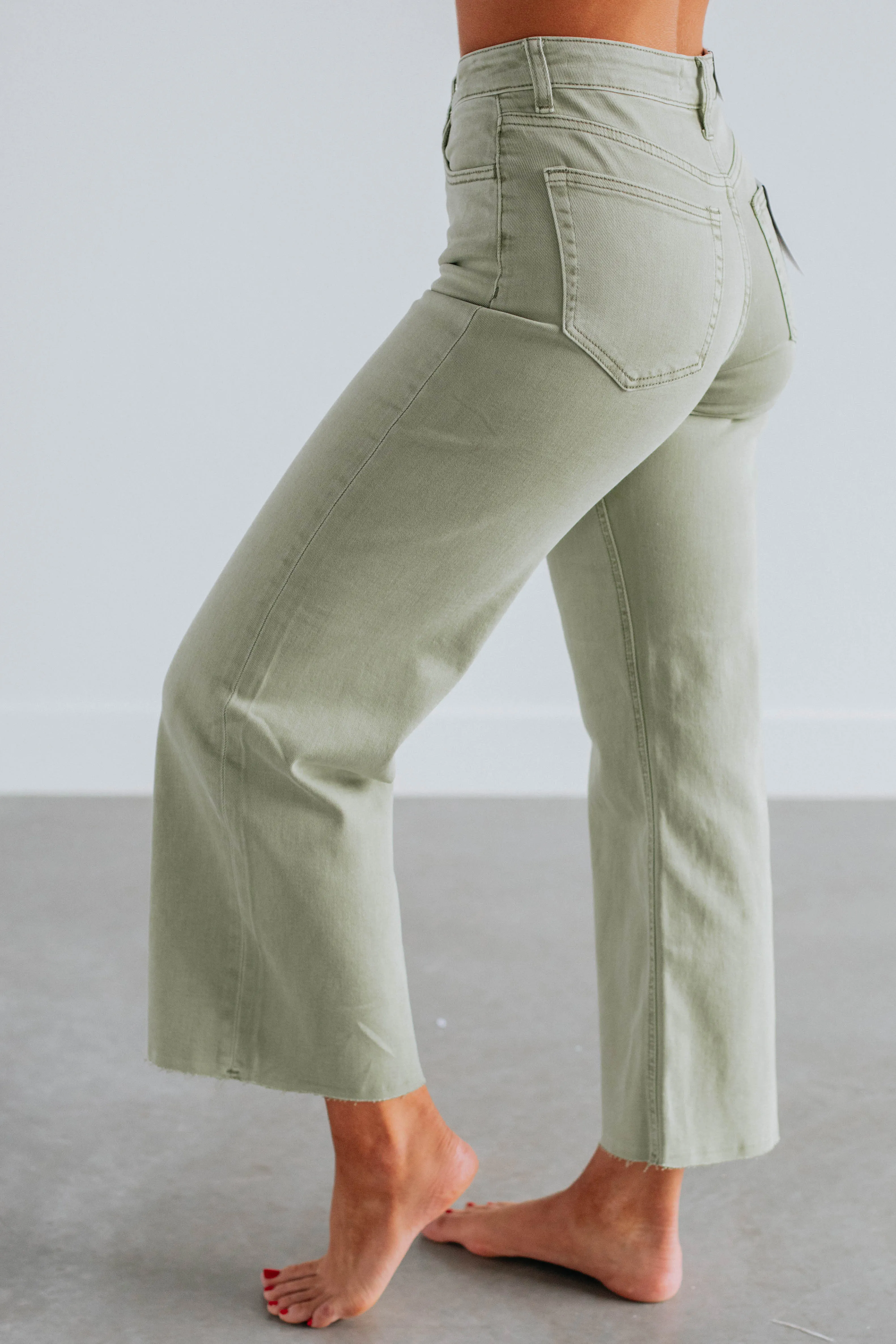 Olivia Vervet Jeans - Light Olive