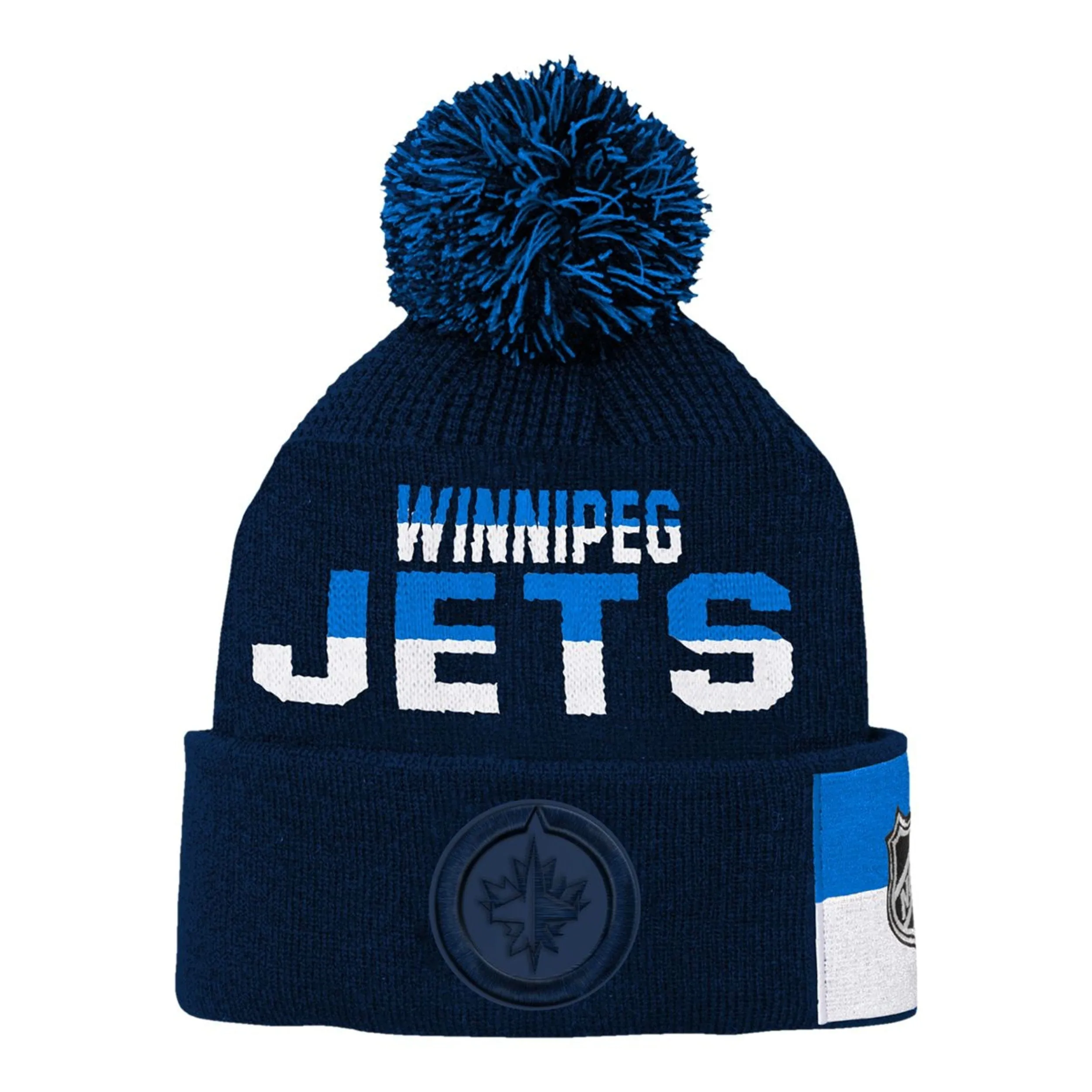 Outer Stuff NHL Jacquard Faceoff Knit Infant Toque - Winnipeg Jets