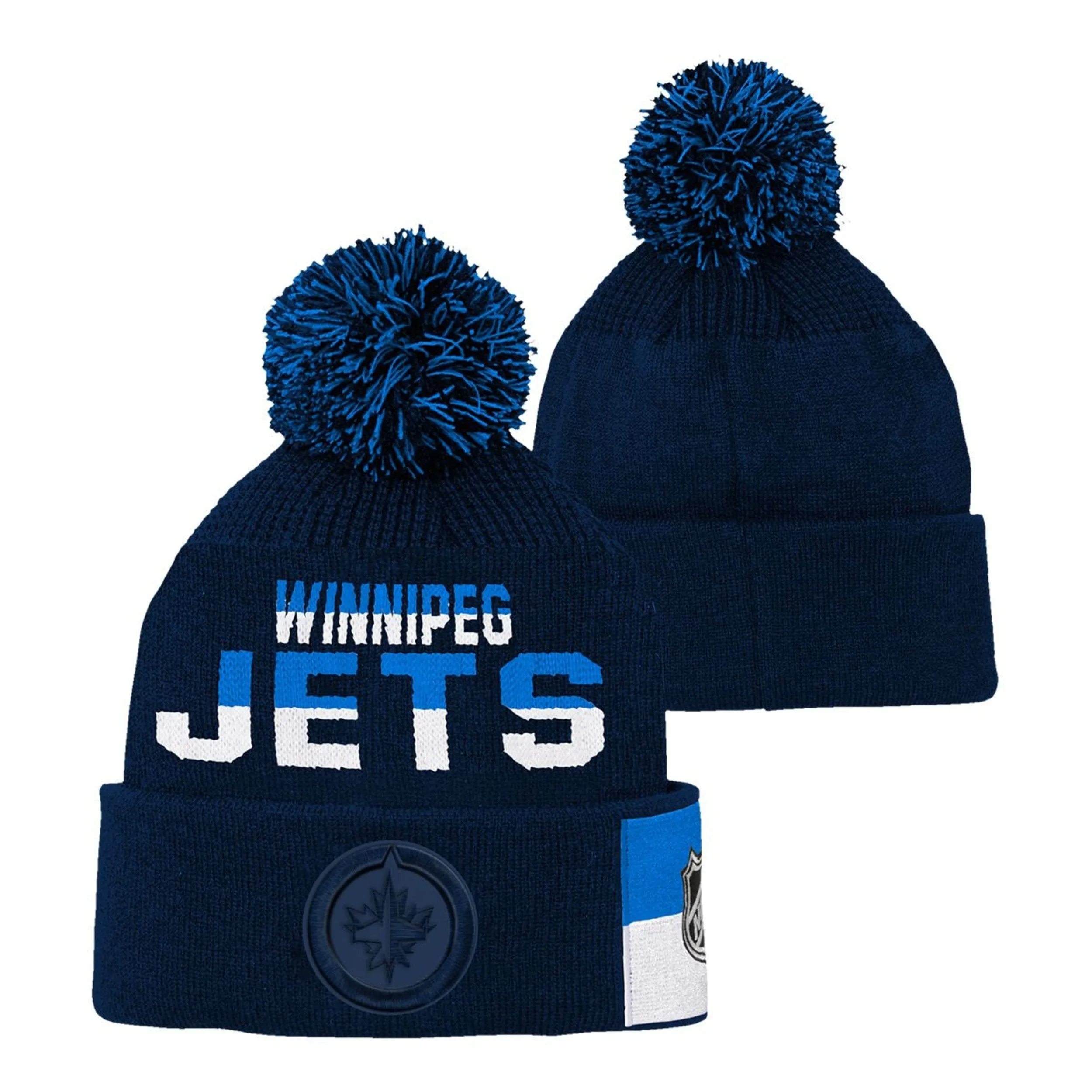 Outer Stuff NHL Jacquard Faceoff Knit Infant Toque - Winnipeg Jets