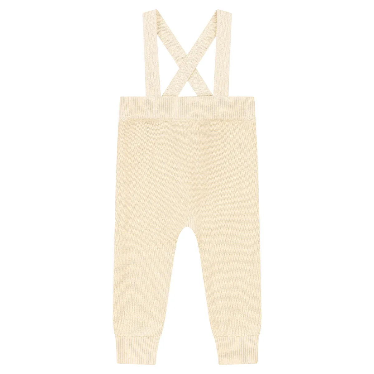 Overall cream suspenders by Mann