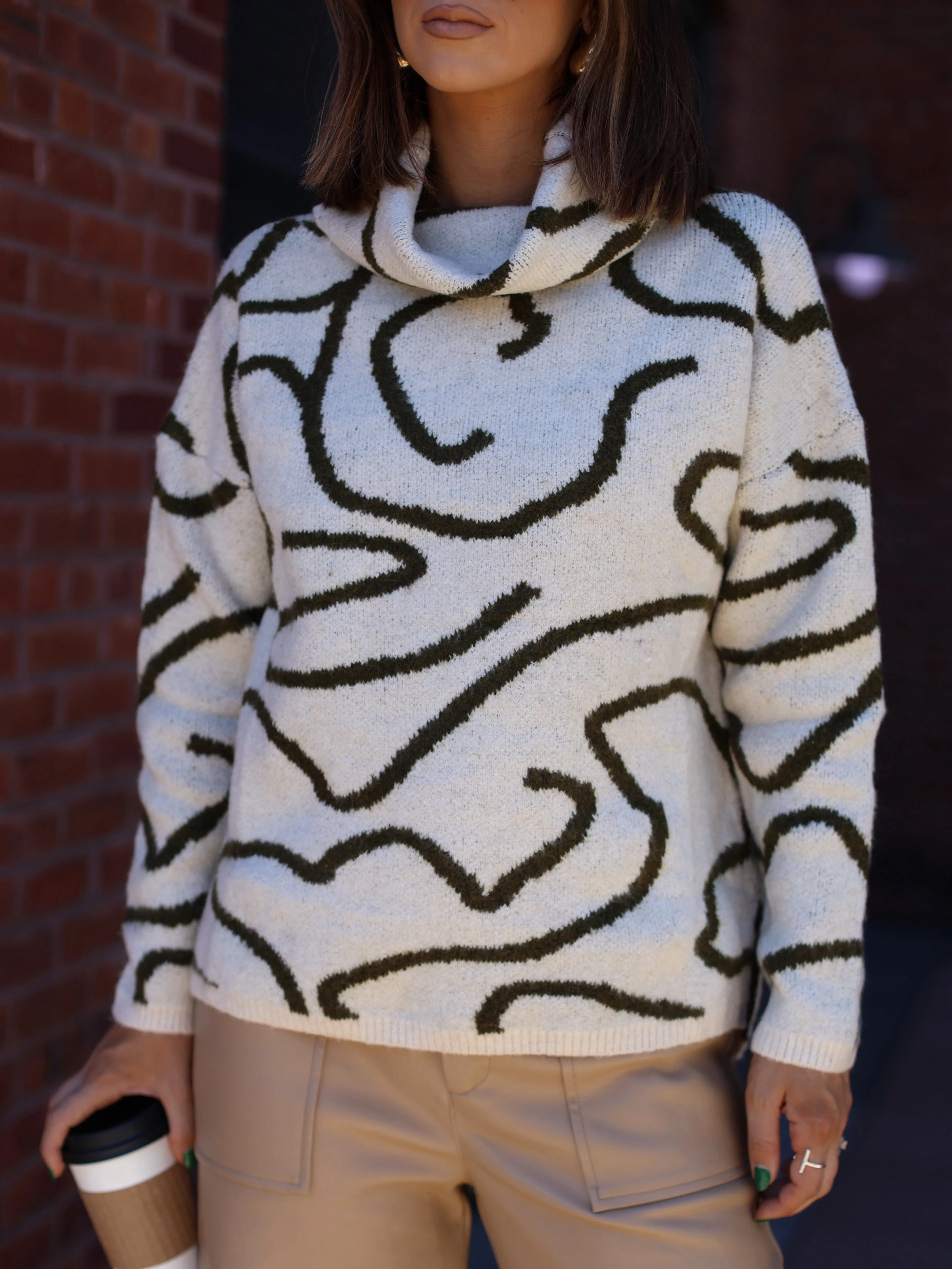 Oversized Abstract Sweater