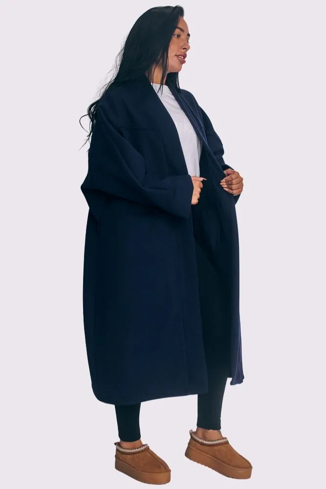 Oversized Open Front Long Coat