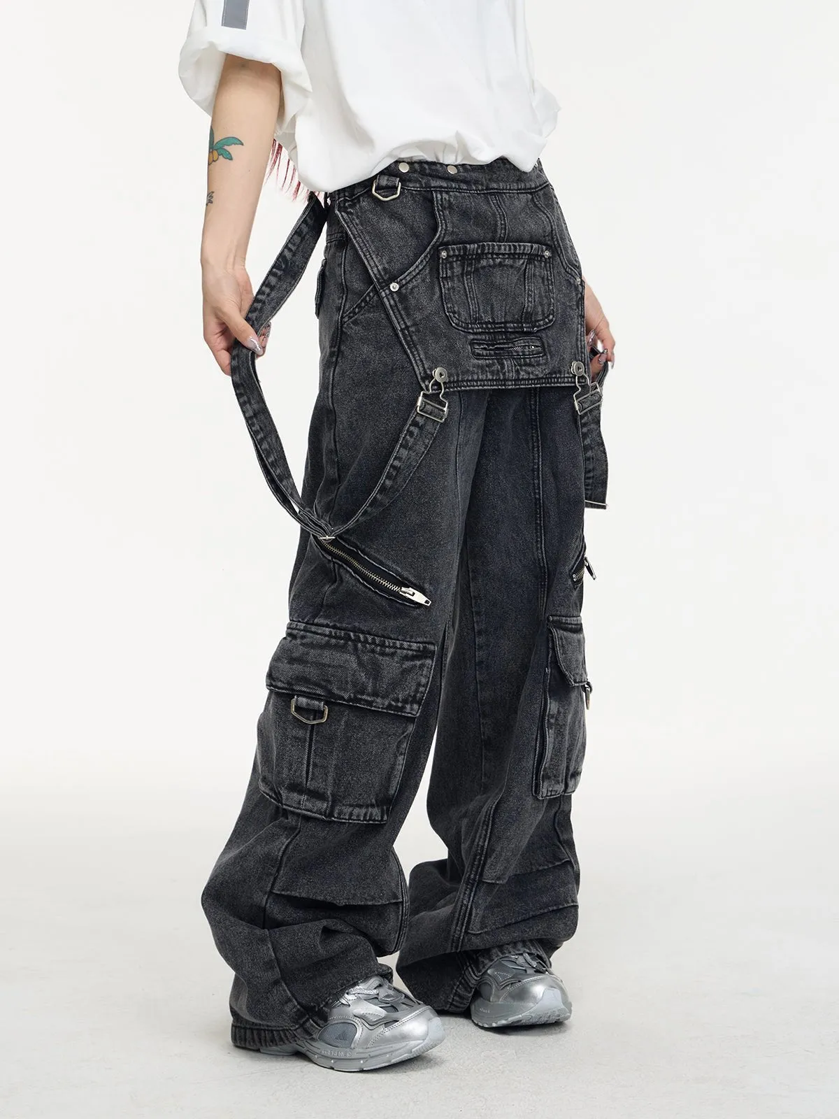 [PeopleStyle]  American vintage back design overall na794