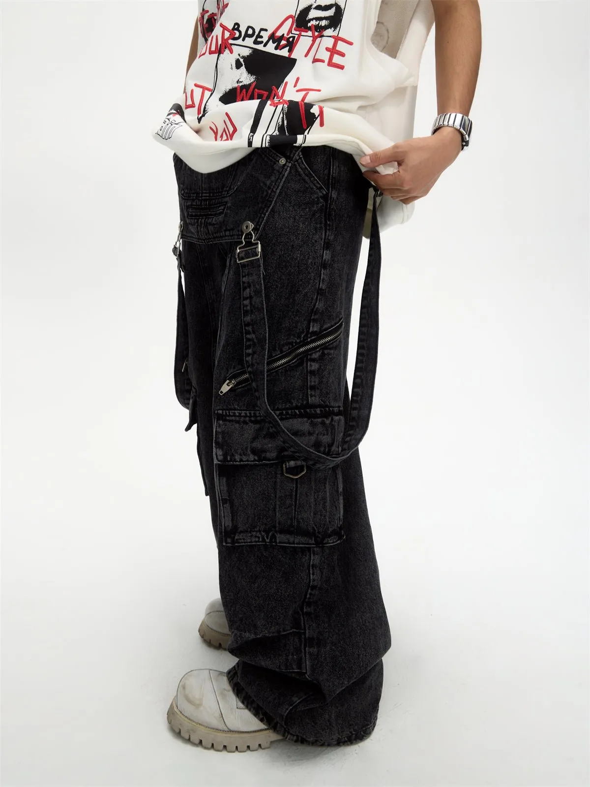 [PeopleStyle]  American vintage back design overall na794