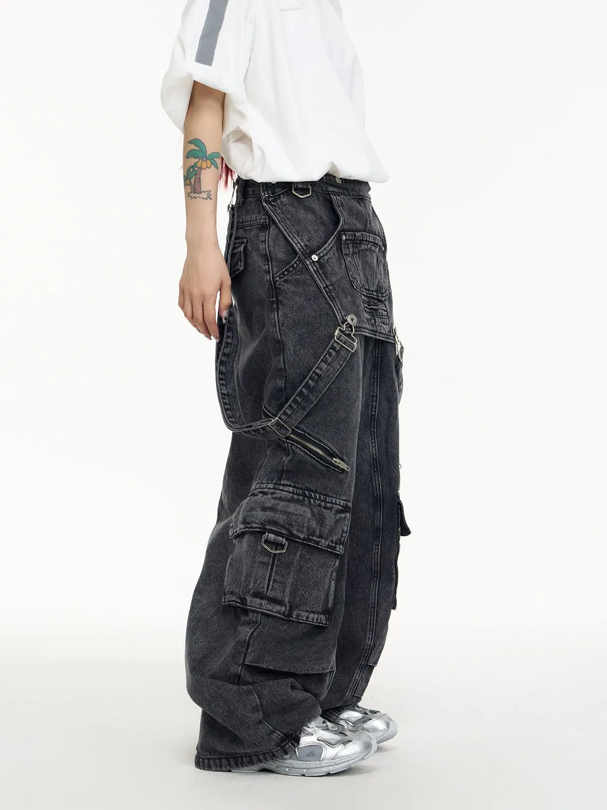 [PeopleStyle]  American vintage back design overall na794