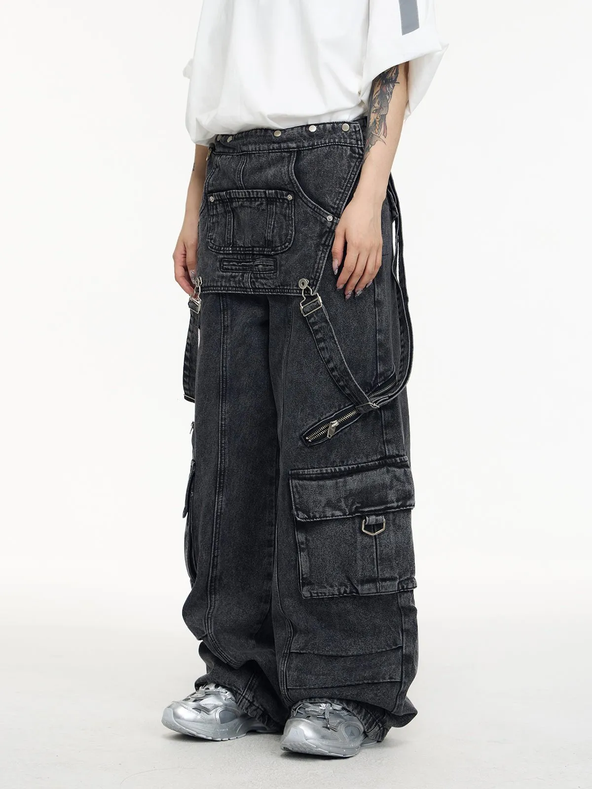 [PeopleStyle]  American vintage back design overall na794