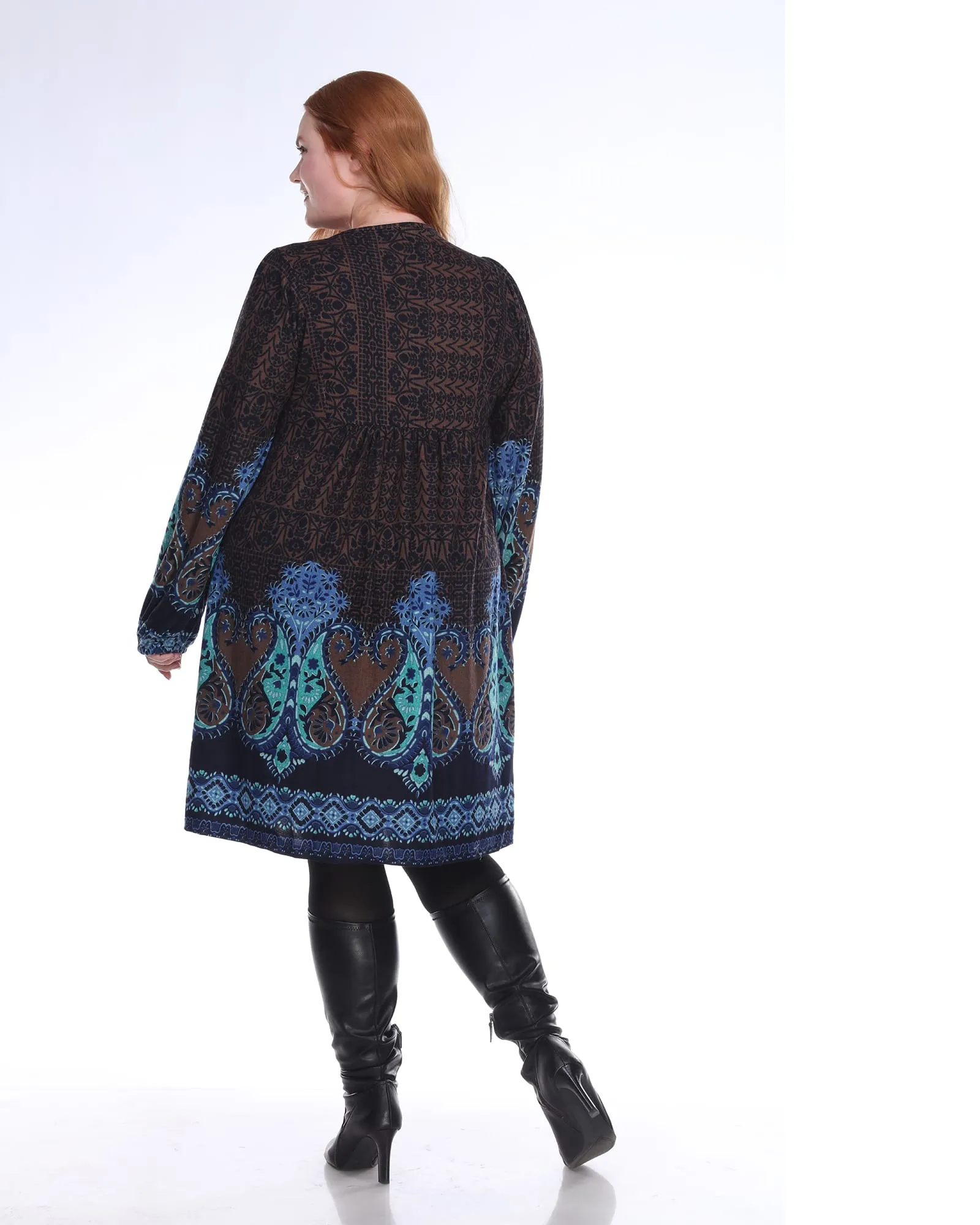 Phebe Embroidered Sweater Dress | Blue