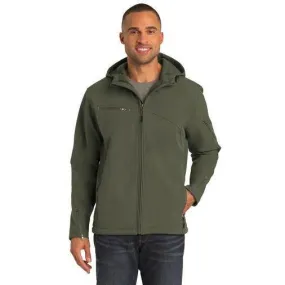 Port Authority® Textured Hooded Soft Shell Jacket