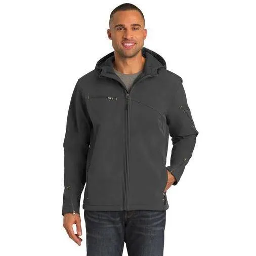 Port Authority® Textured Hooded Soft Shell Jacket