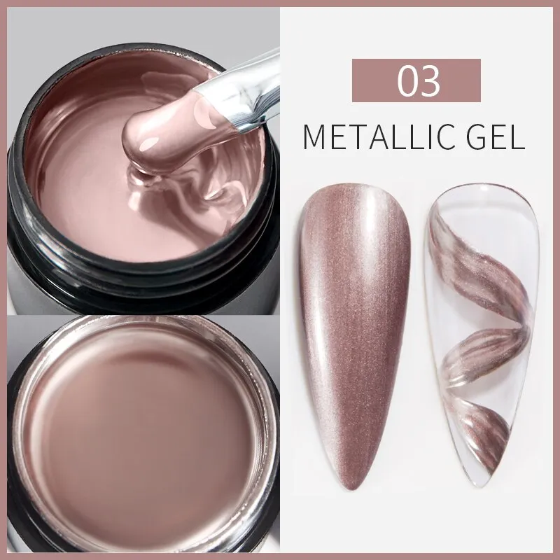 PUENTE Quick Extension Nail Gel Polish  Metal gel Rose Gold