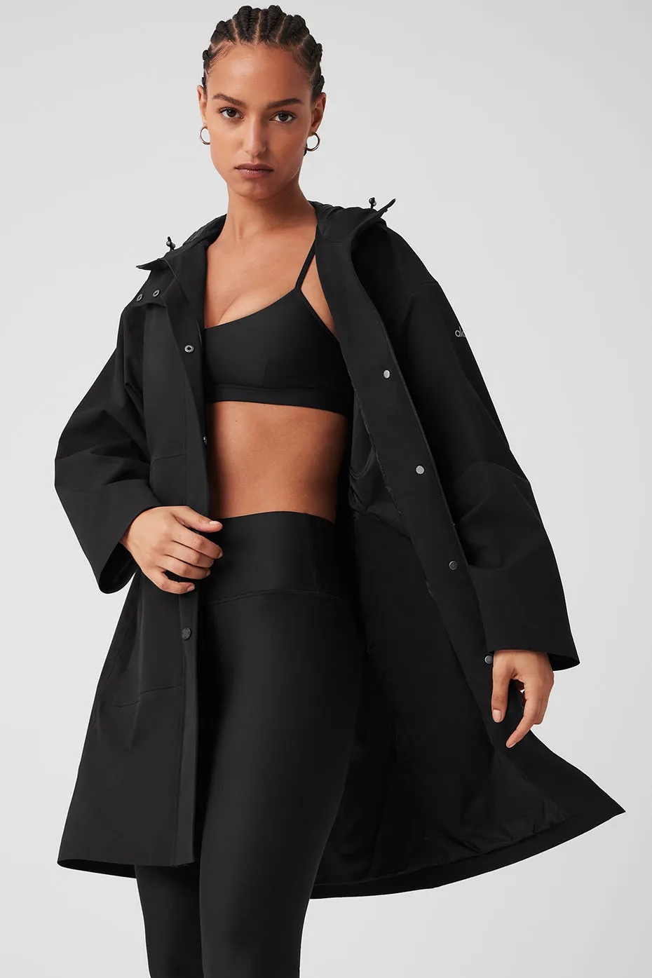 Rain Or Shine Long Coat - Black