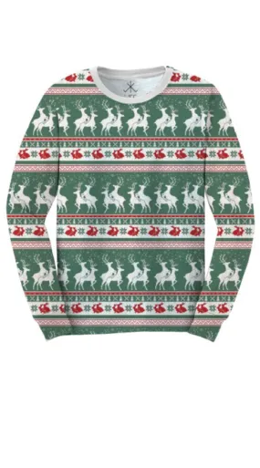 Reindeers And Rabbits Faux Ugly Christmas Sweater Shirt