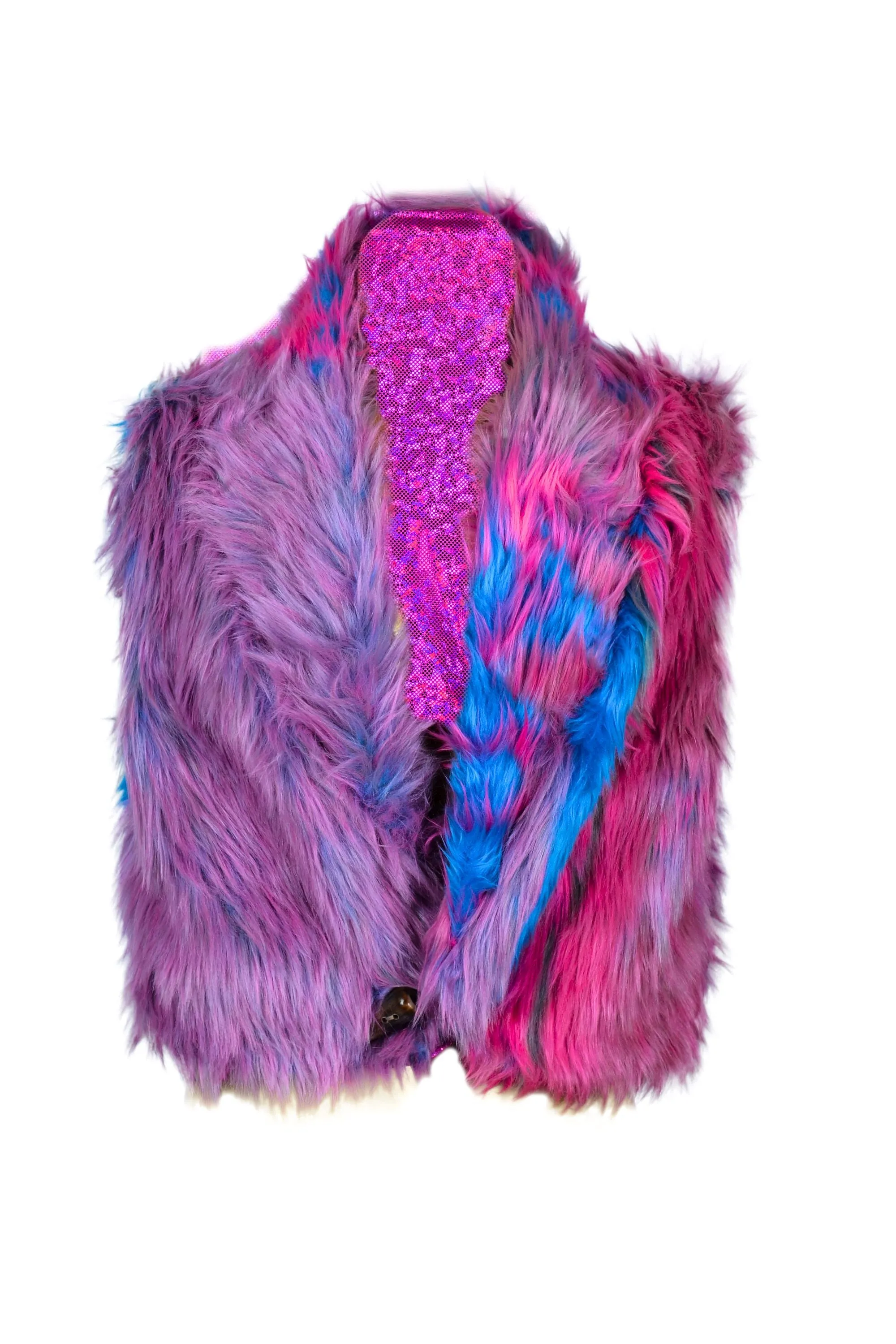 Reversible Candy Flip Fur Vest