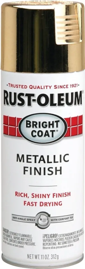 Rust-Oleum 7710830 Rust Preventative Spray Paint, Metallic, Gold, 11 oz, Can :CAN: QUANTITY: 1